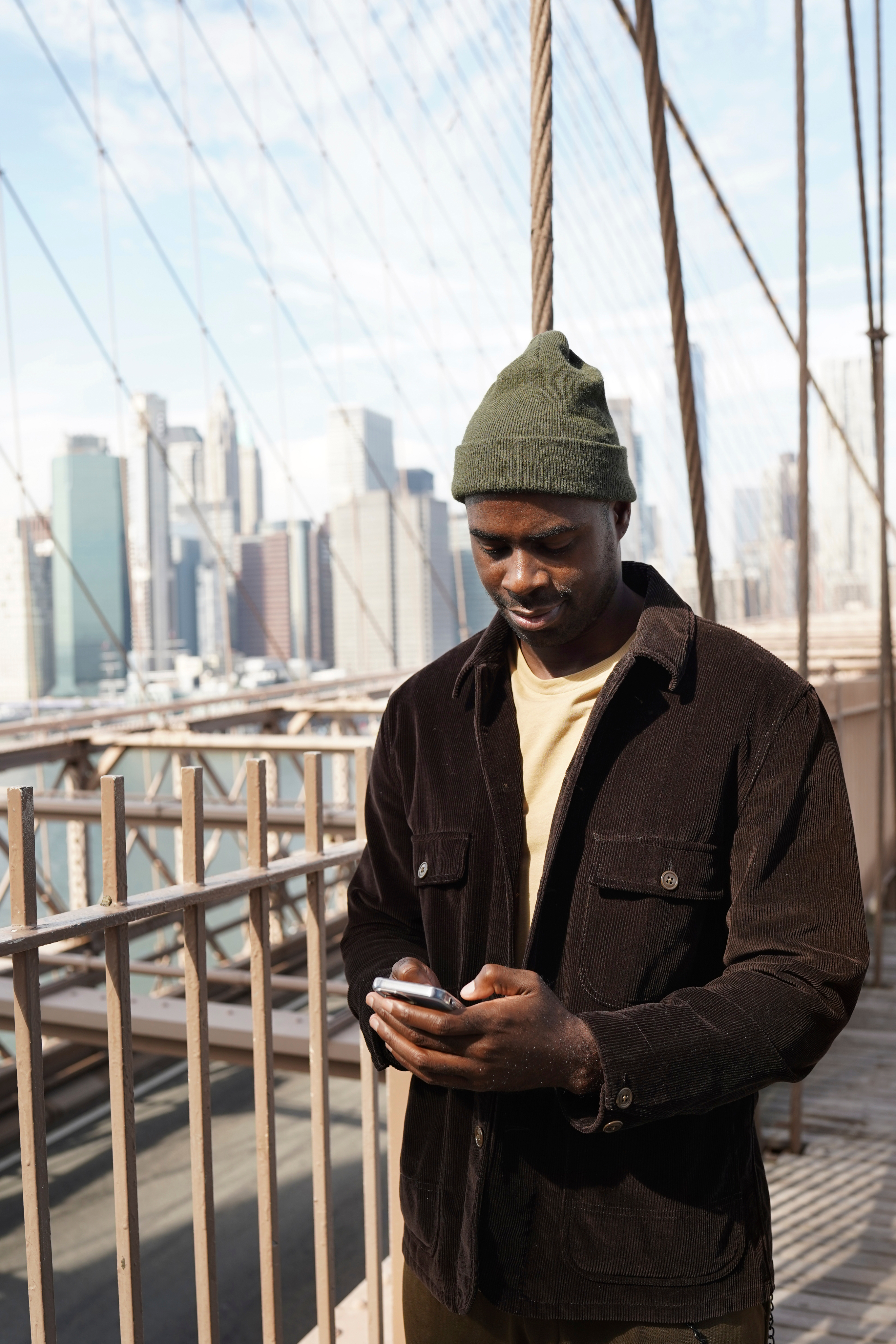 Man using the FRS app outdoors